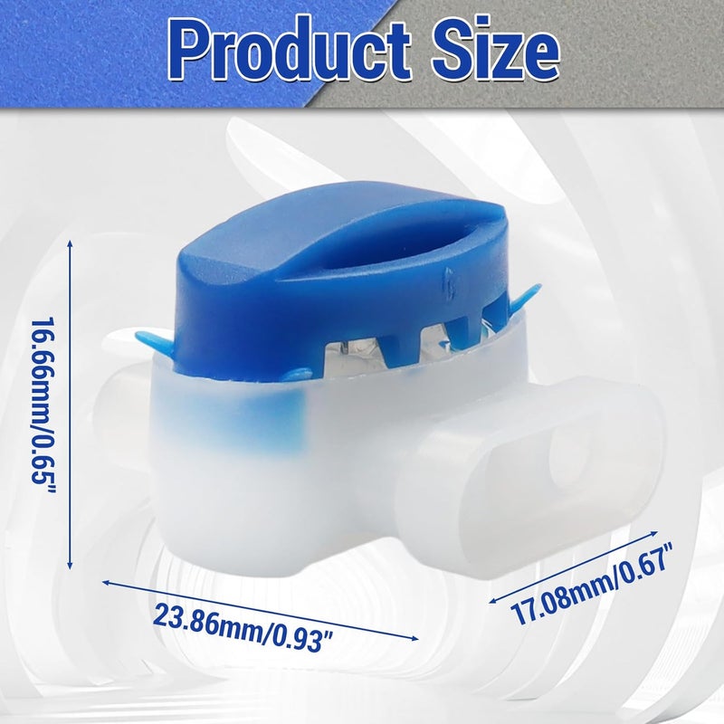 Uenhoy 30 Pcs 3 Way Wire Connectors, Waterproof Electrical IDC 314-Box Pigtail Connectors for 22-14 AWG Cables, Insulation Wire Coupler for Robotic Lawn Mowers Irrigation Applications - Image 3